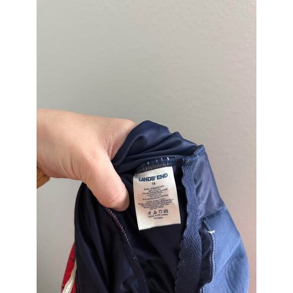 Land’s End Women’s Modest‎ Chlorine-Resistant Surplice Swim Dress Sz 18 - Picture 7 of 9